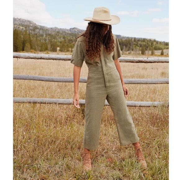 CHRISTY DAWN The Penny Sage Linen Jumpsuit XL - Picture 3 of 13